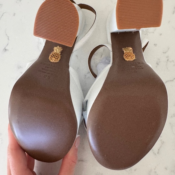 Aquazzura platform white leather sandal - Picture 7 of 10